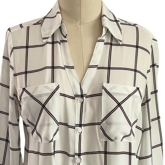 Express Portofino Striped Dress Blouse - S - Picture 2 of 6